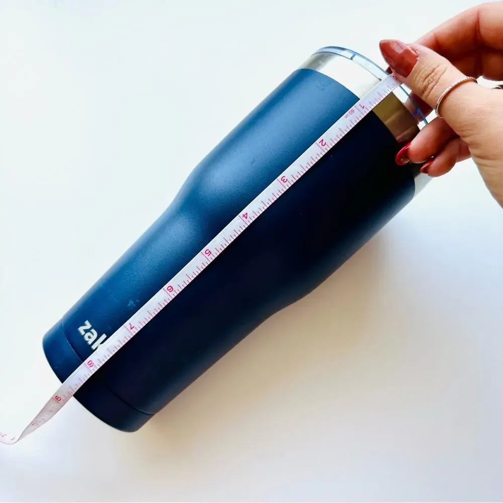 ZAK TARGET Navy Blue Silver Stainless Steel Insulated Travel Tumbler Coffee Mug